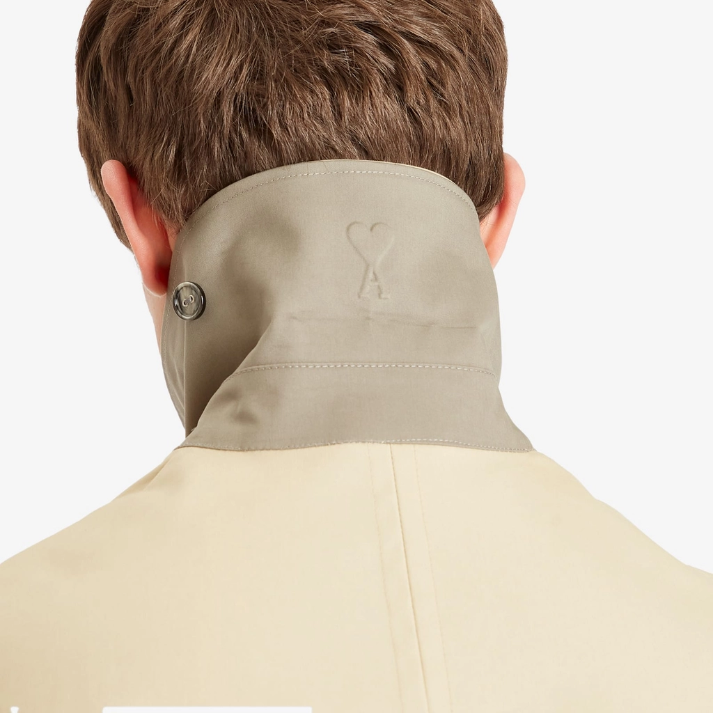 AMI Paris Men's Button Cotton Jacket Ginger/Ash